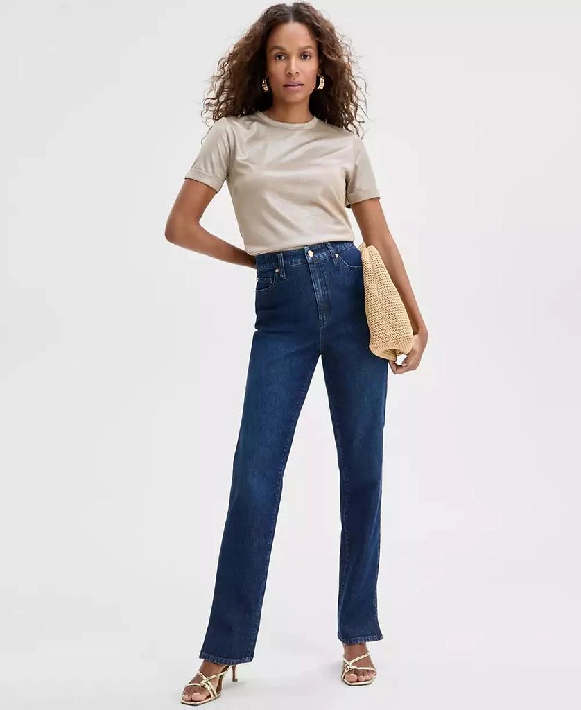 INC International Women's High-Rise Straight-Leg Jeans, Exclusively at Macy's 1