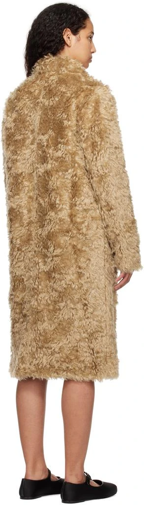Sandy Liang Brown Marmalade Faux-Fur Coat 3