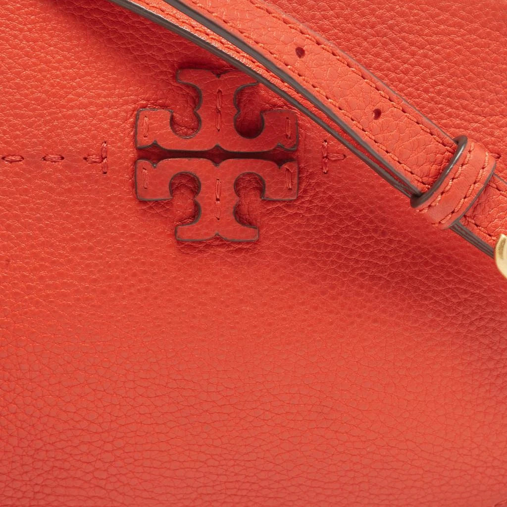 Tory Burch Tory Burch Orange Leather Mcgraw Camera Crossbody Bag 5
