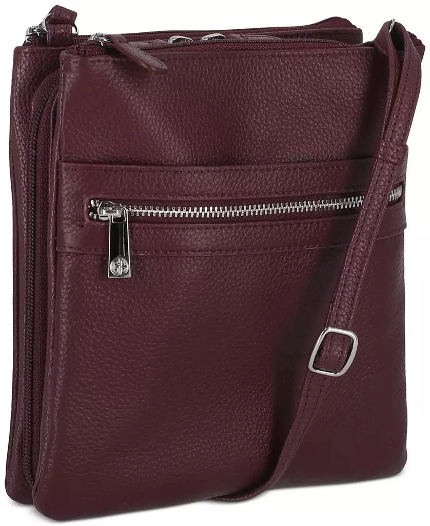 Giani Bernini Triple-Zip Pebble Leather Dasher Crossbody, Exclusively at Macy's 4