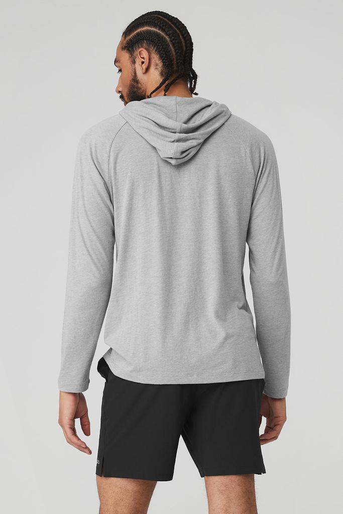 Alo Core Hooded Runner - Athletic Heather Grey