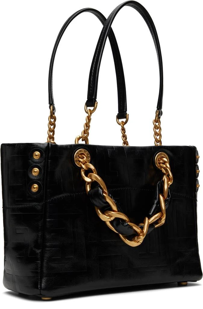 Balmain Black Small 1945 Soft Tote 3