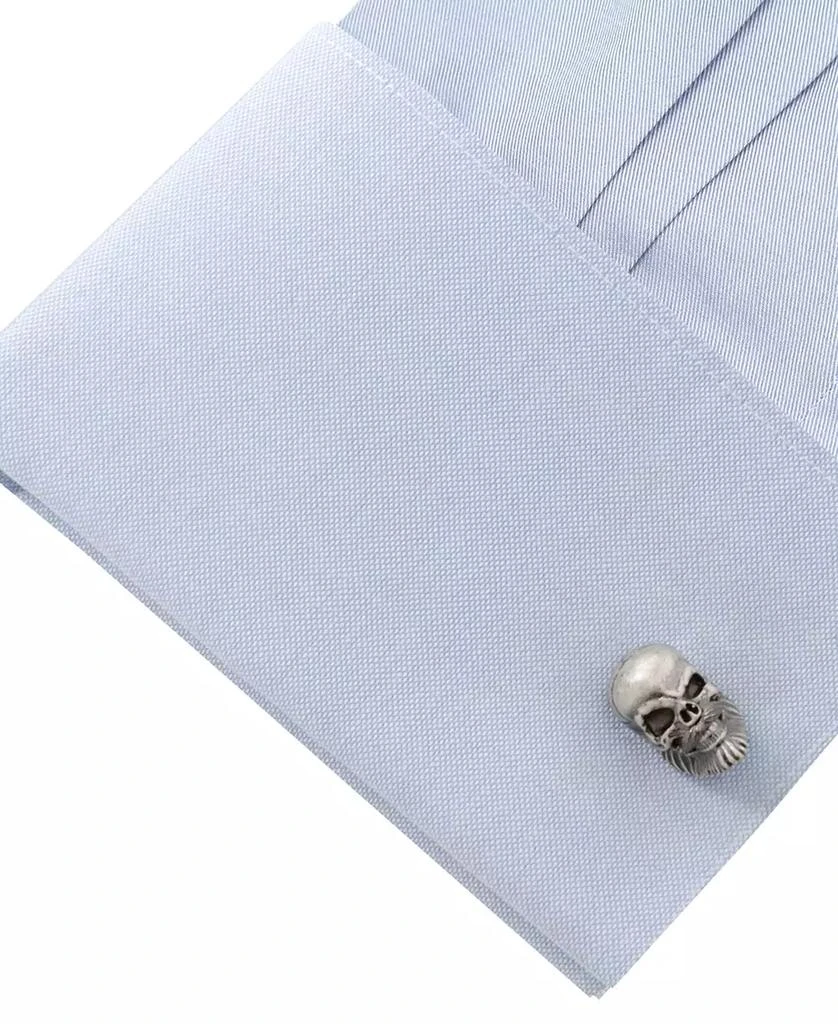 Ox and Bull Trading Co. Men's Stainless Steel Mustache Skull Cufflinks 4