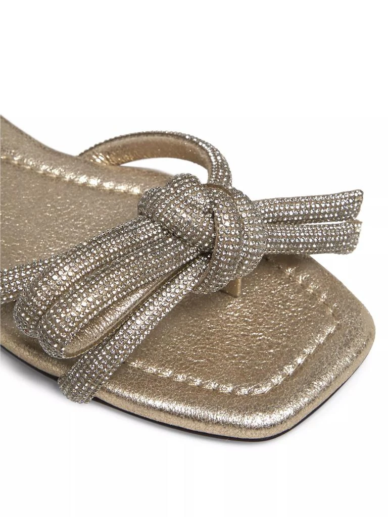Loeffler Randall Hadley Leather Bow Flat Sandals 5