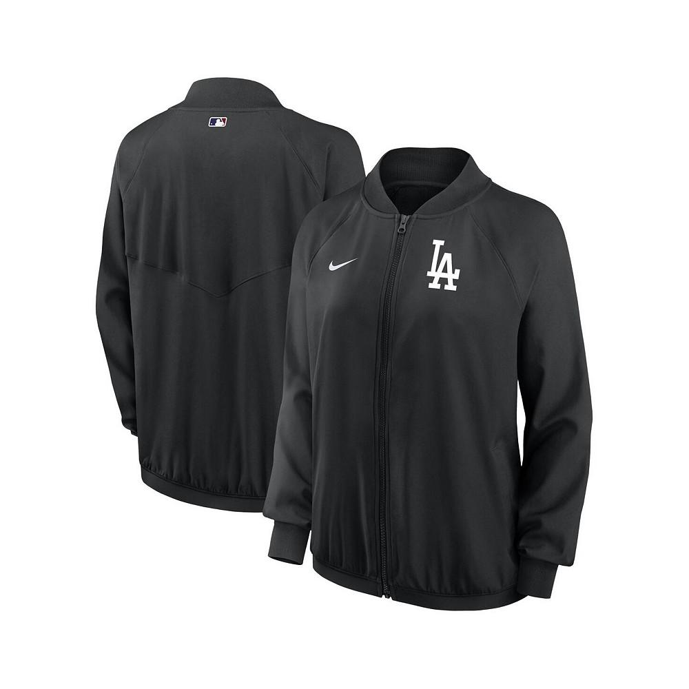 Nike Women's Black Los Angeles Dodgers Authentic Collection Team Raglan Performance Full-Zip Jacket