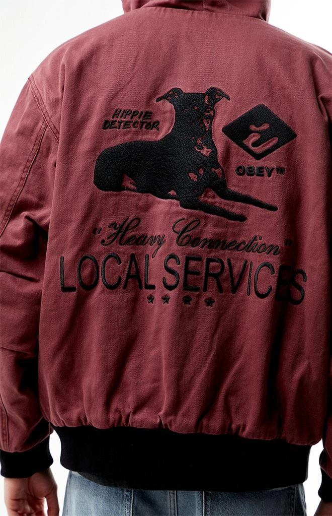 Obey Local Service Zip Up Hoodie 2