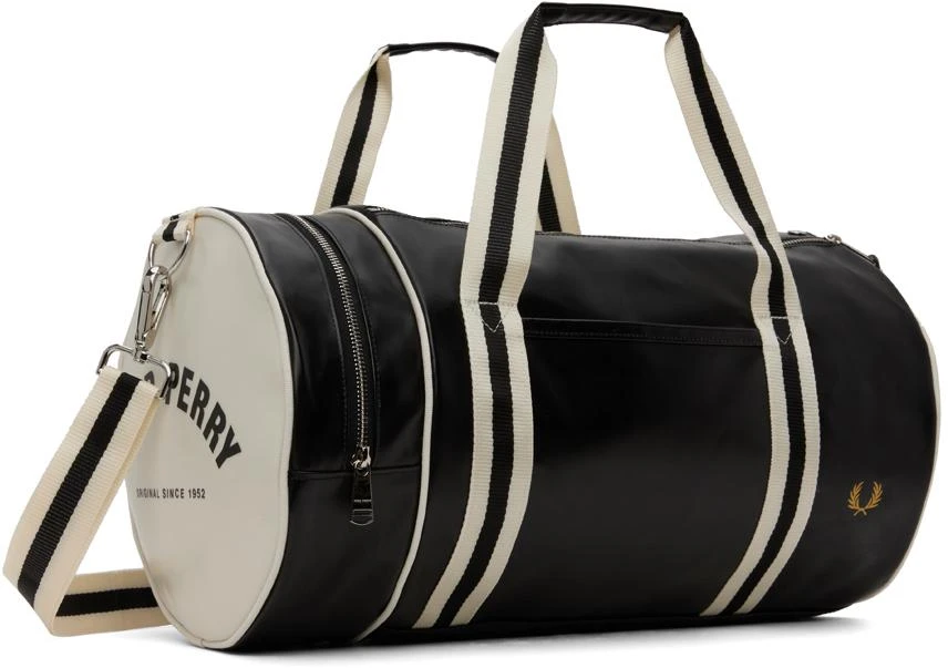 Fred Perry Black Classic Barrel Duffle Bag 2