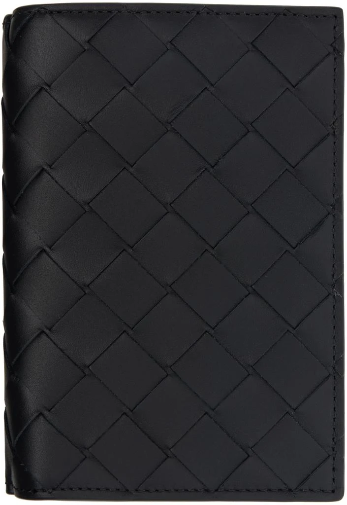 Bottega Veneta Black Intrecciato Medium Bi-Fold Wallet 1
