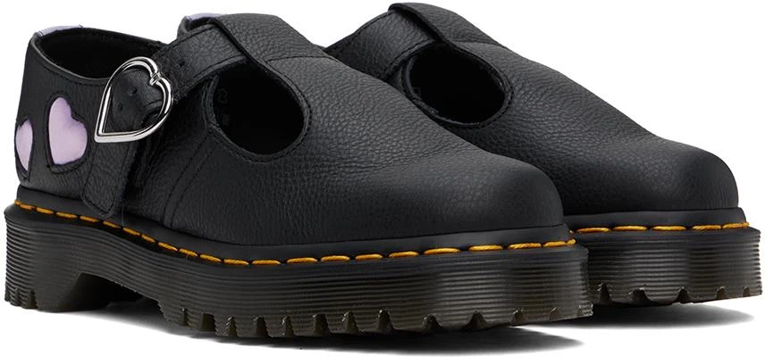 Dr. Martens Black Polley Heart Mary Jane Monkstraps 4