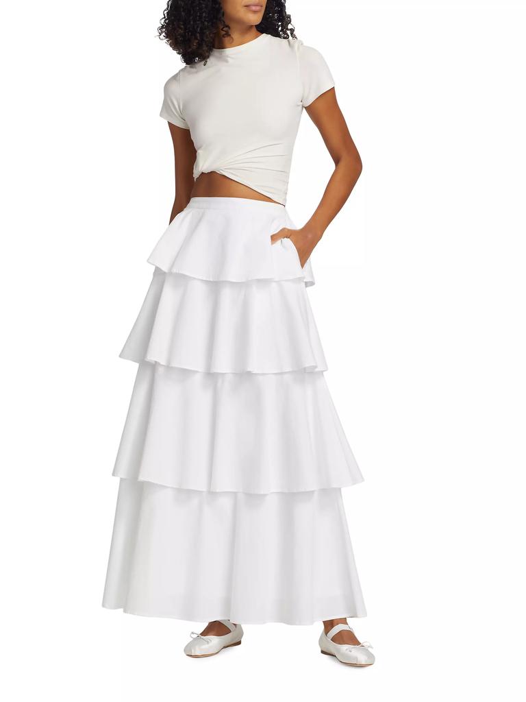 Cami NYC Terra Cotton Ruffled Maxi Skirt