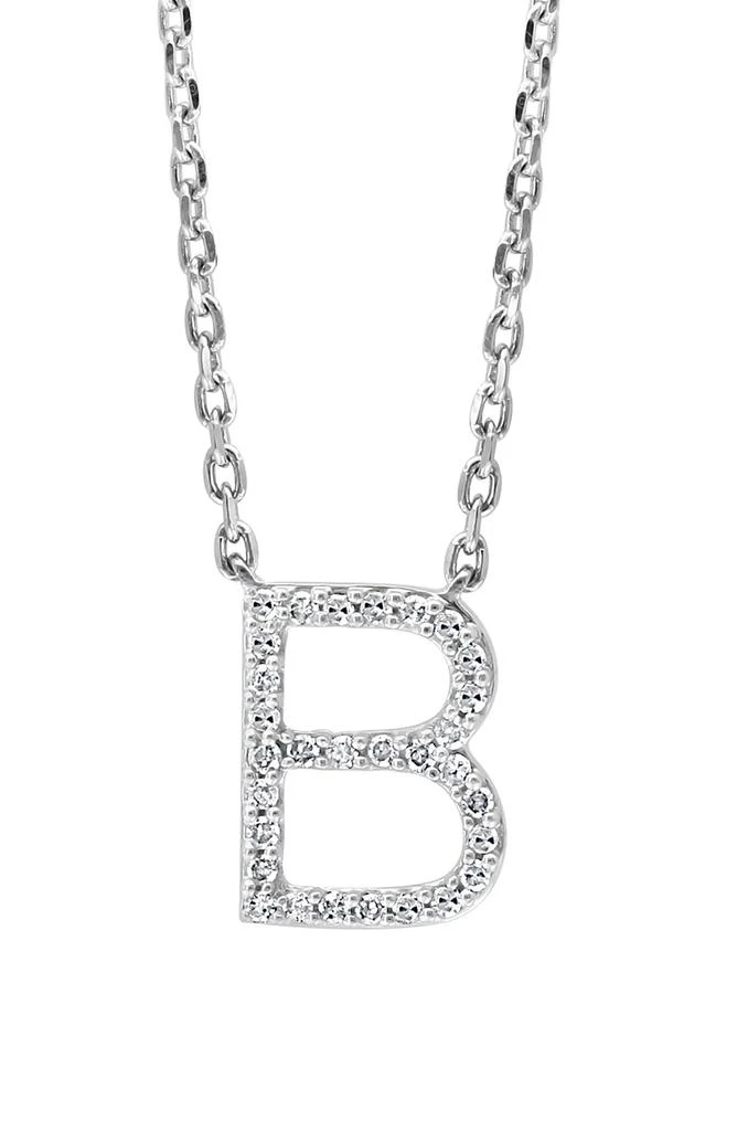 Effy Sterling Silver Pavé Diamond Initial Pendant Necklace - 0.14 ctw. 1