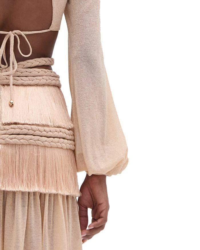 PatBO Rope Trim Fringe Trim Dress 3