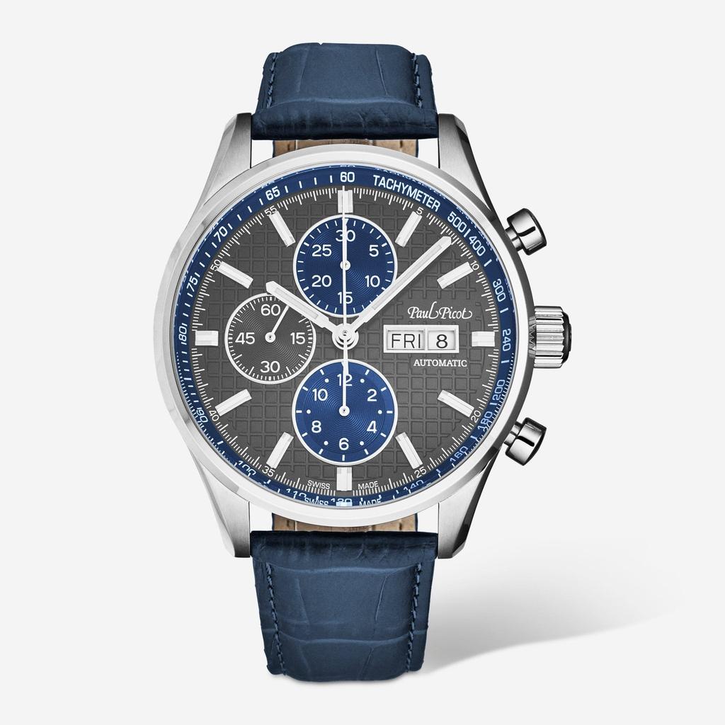 Paul Picot Paul Picot Gentleman Blazer Chronograph Grey Dial Men's Automatic Watch P4309.SG.1131.8614