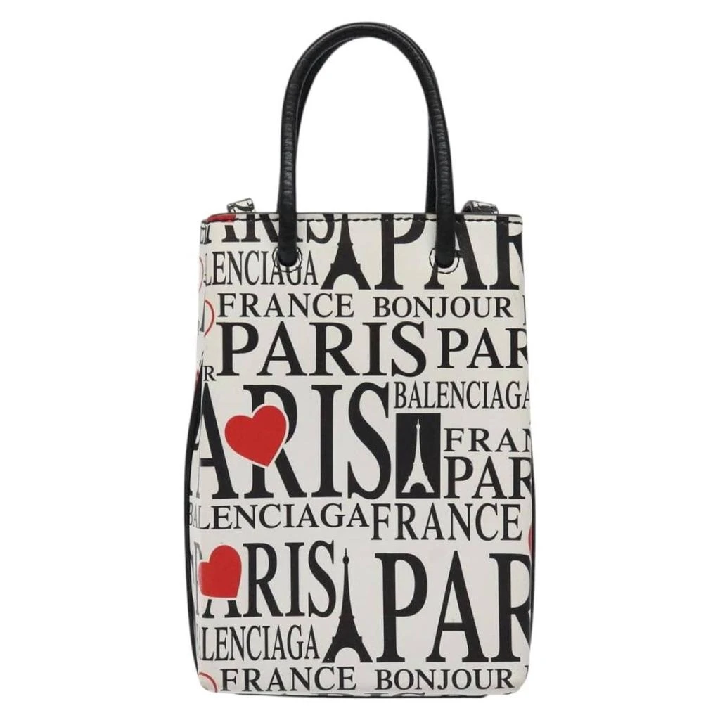 Balenciaga Shopping Phone Holder Printed Leather Leather Bag (Pre-Owned) 2