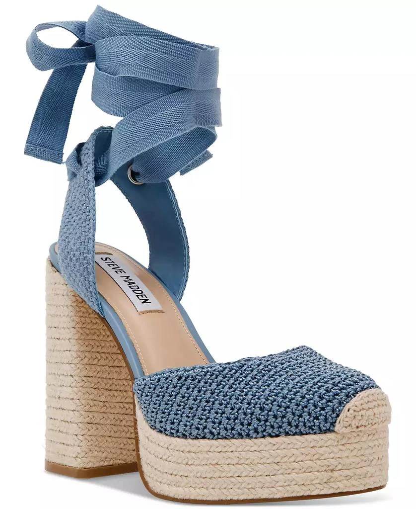 Steve Madden Women's Luvly Platform Lace-Up Espadrille Pumps 1