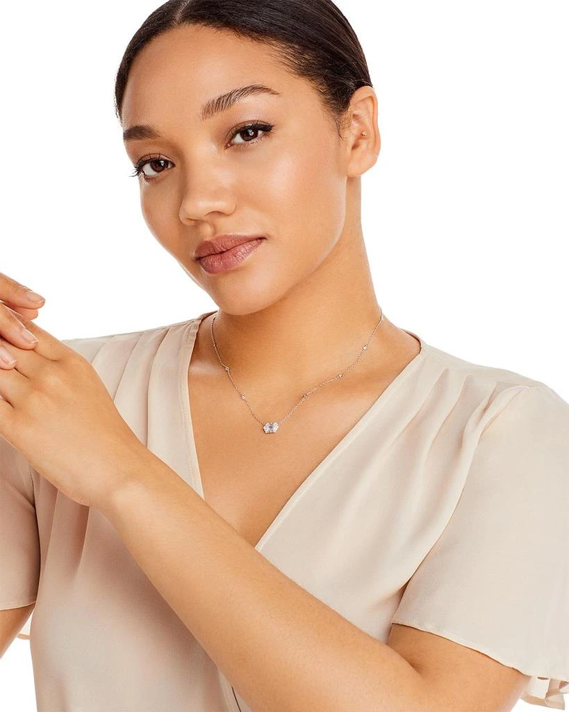 Bloomingdale's Diamond Baguette & Round Mosaic Pendant Necklace in 14K White Gold, 0.60 ct. t.w. 2