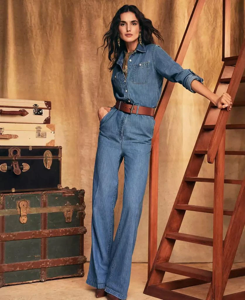 Ralph Lauren Women's Denim Wide-Leg Jumpsuit, Regular & Petite 1