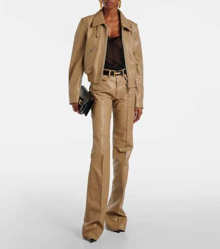 Tom Ford Leather straight pants 2