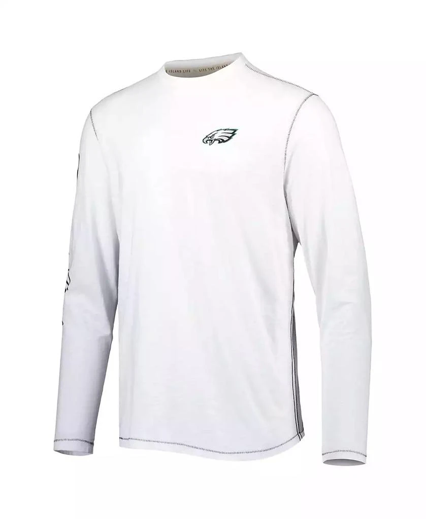 Tommy Bahama Men's White Philadelphia Eagles Laces Out Billboard Long Sleeve T-shirt 3