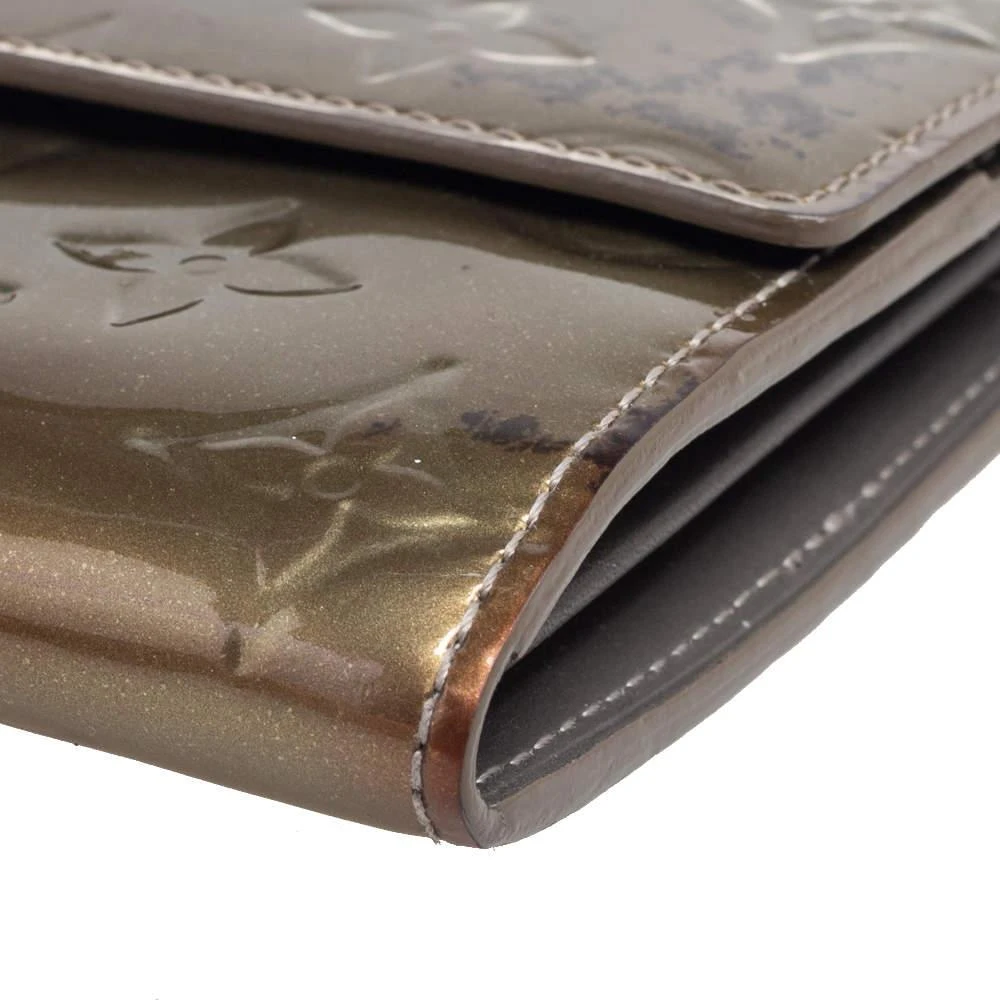 Louis Vuitton Louis Vuitton Gris Art Deco Monogram Vernis Sarah Wallet 11