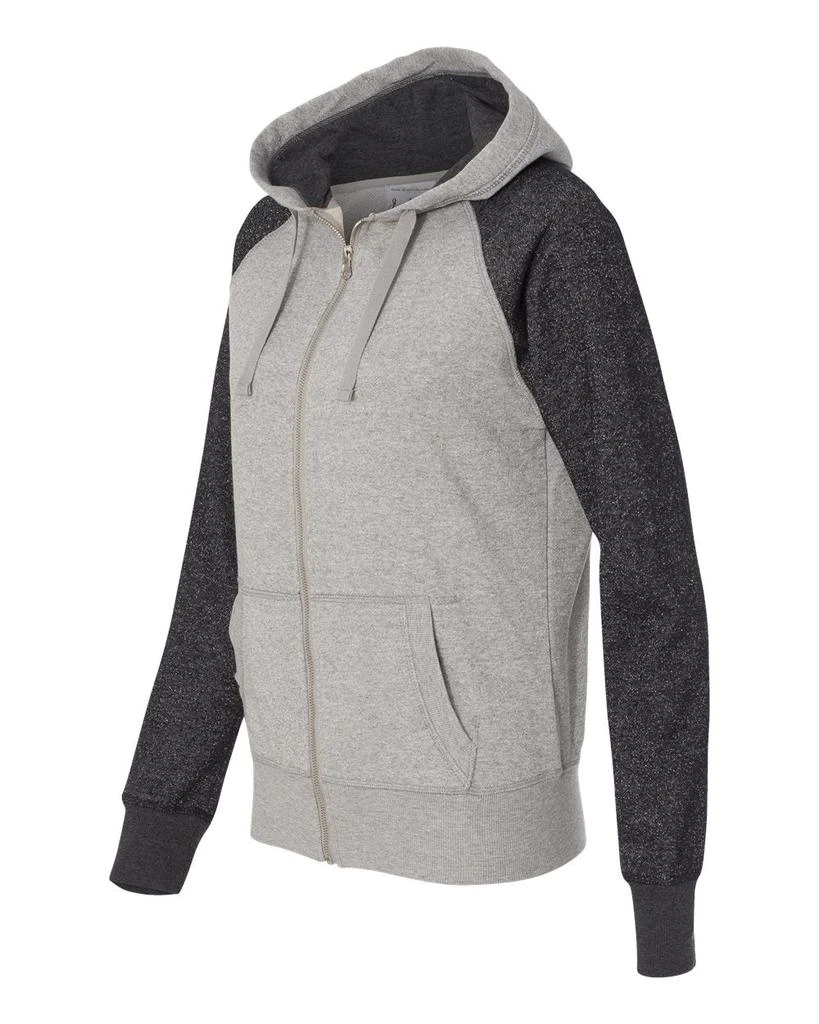 J America Women’s Glitter French Terry Full-Zip Hooded Sweatshirt 2