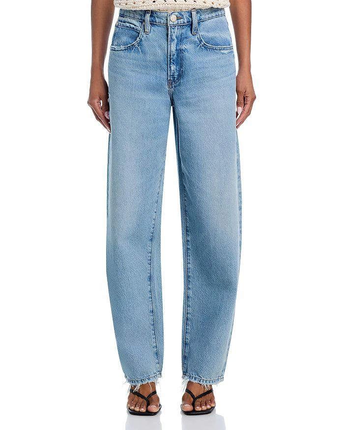 FRAME Low Slung Barrel Wide Leg Jeans in Ziggy 7
