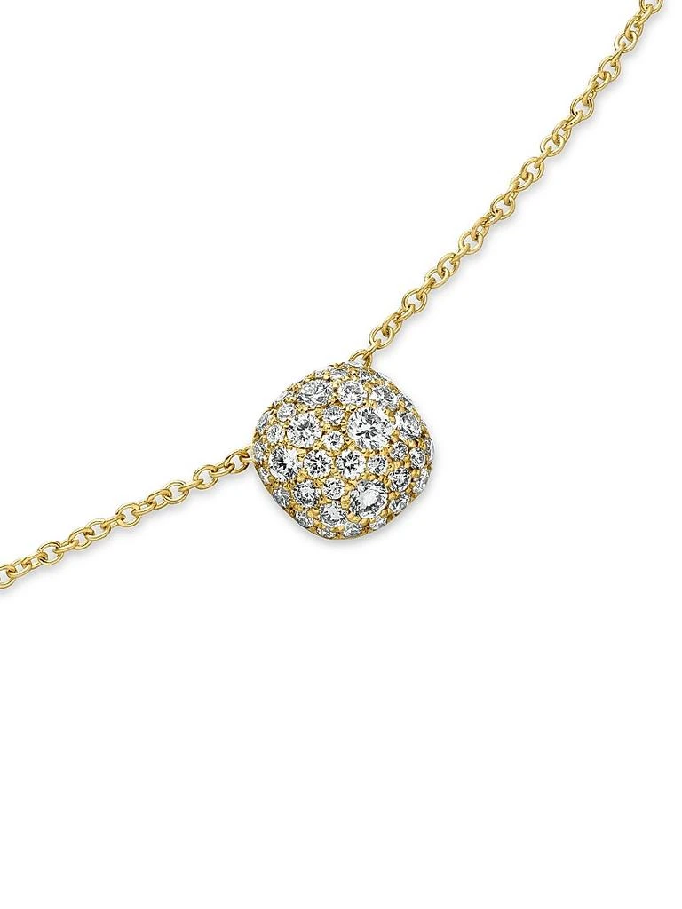 David Yurman Cushion Pendant Necklace in 18K Yellow Gold with Diamonds, 8MM 5
