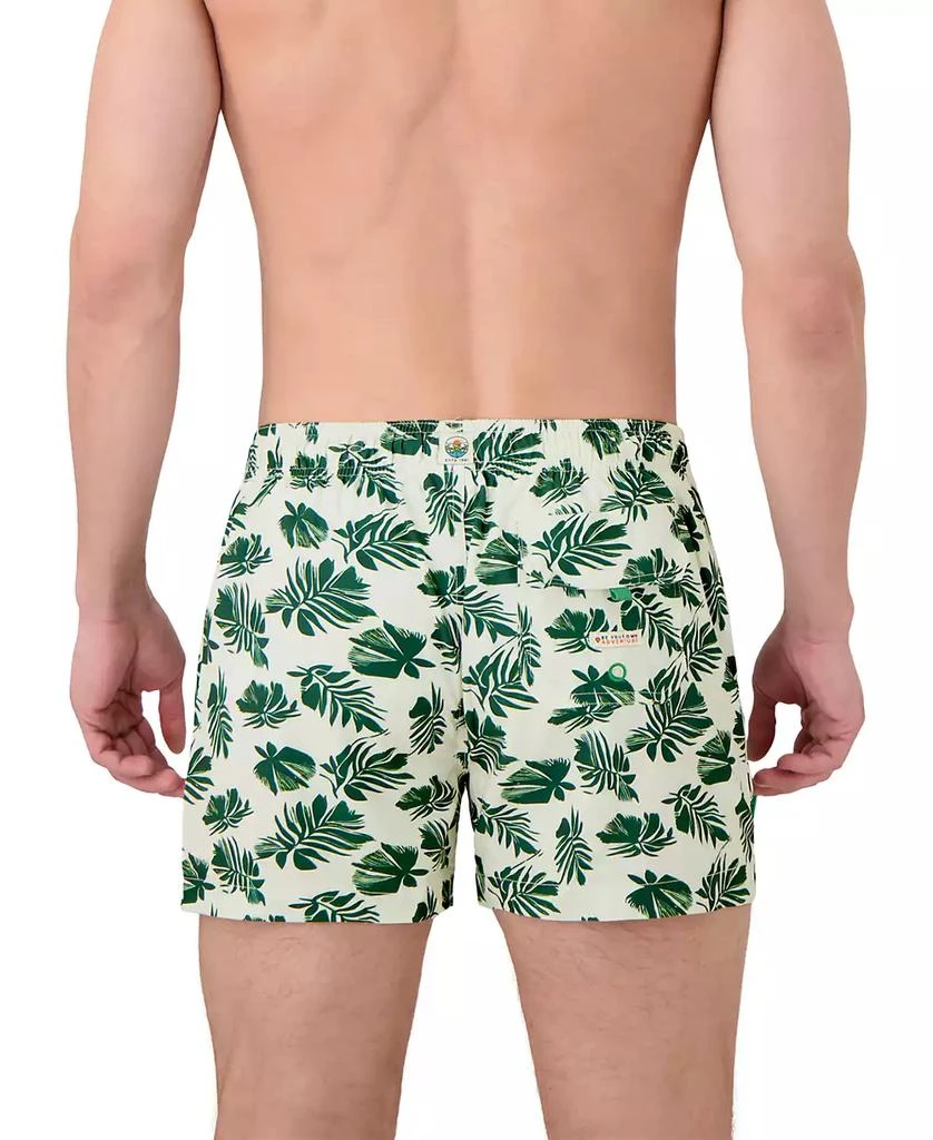 Sunset and Vines Men's Leaf-Print Woven Swim Trunks 3