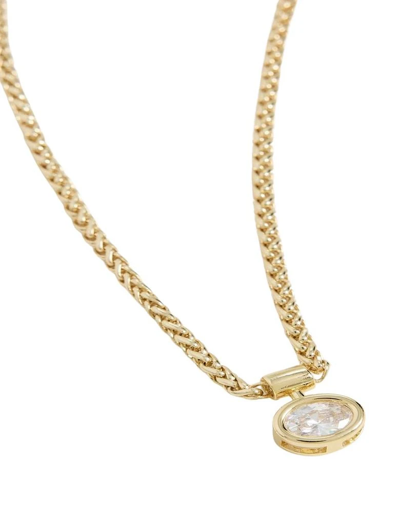 Shashi Bezel Solitaire Necklace, 16.25" 1
