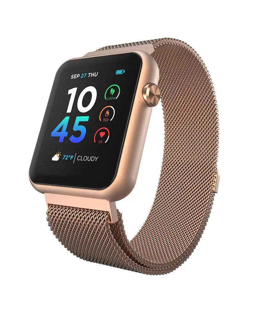 iTouch Air 4 Unisex Rose Gold-Tone Mesh Bracelet Smartwatch 41mm