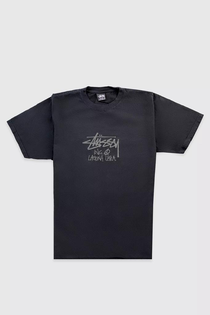STUSSY Basic Stock Thermal Longsleeve T-Shirt Washed Black - T