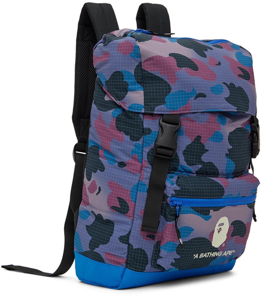 BAPE Kids Purple Camo Backpack