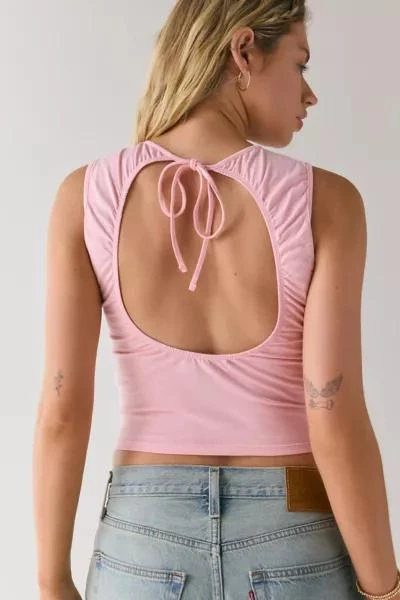 Motel Motel Runaba Keyhole Cutout Tie-Back Cropped Tank Top 2