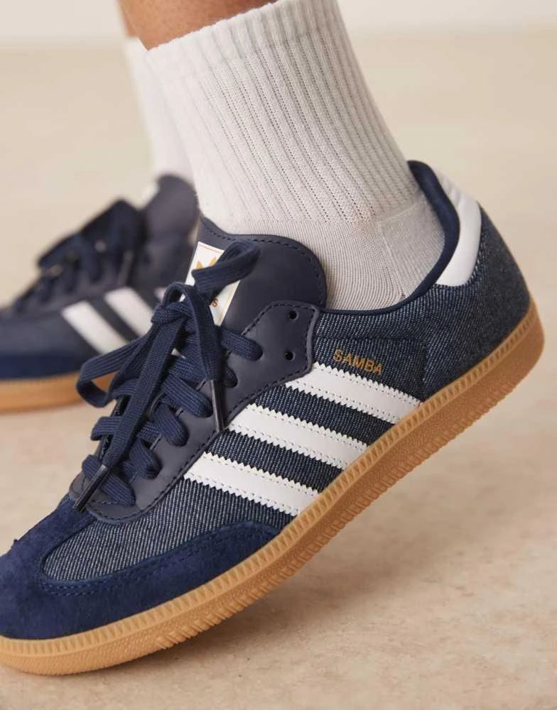 adidas gazelle silver green womens Patchwork Denim Adidas Samba