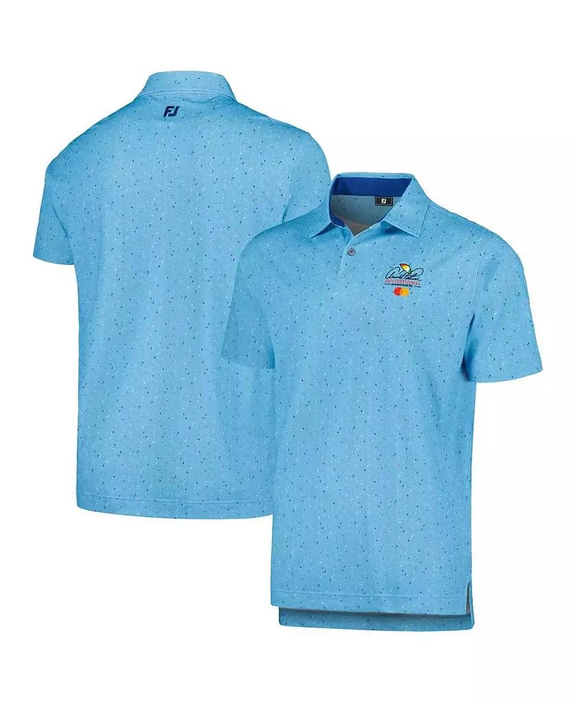 FootJoy Men's Blue Arnold Palmer Invitational Tweed Texture ProDry Stretch Pique Polo 1