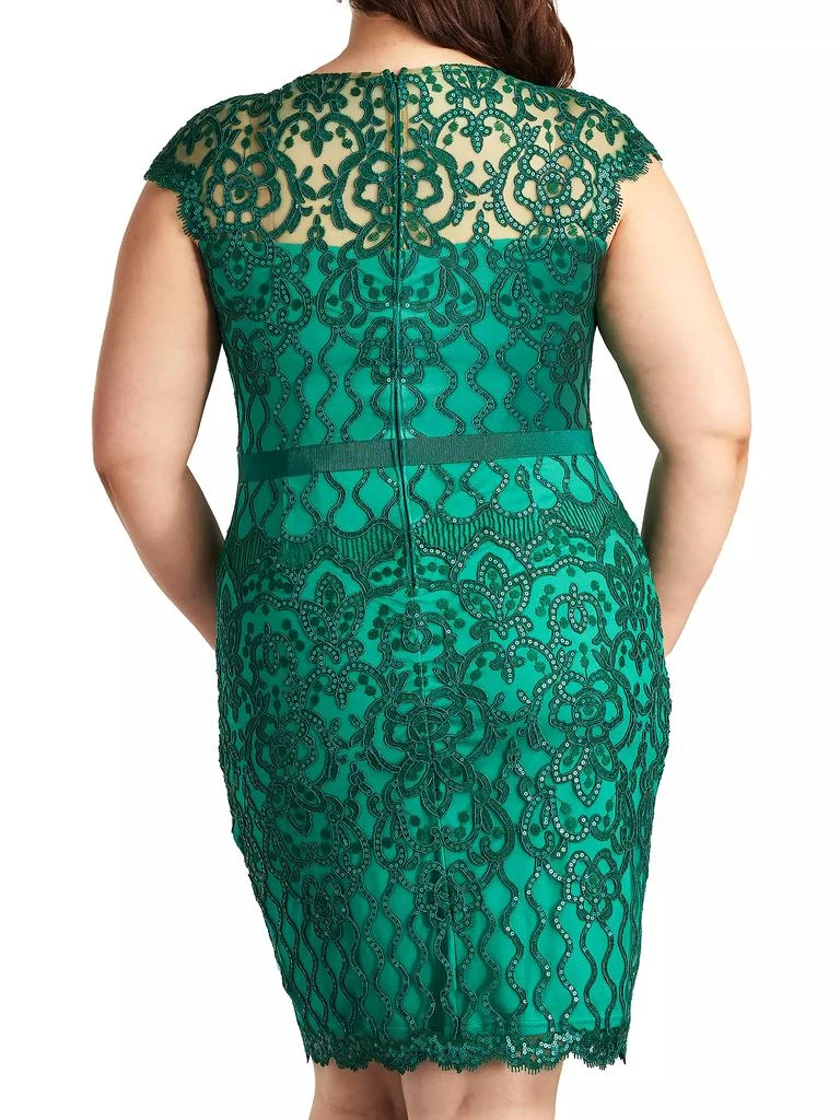 Tadashi Shoji Plus Sequined Lace Cocktail Dress 6