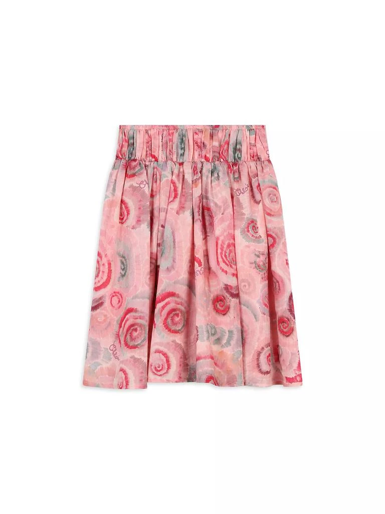 Chloé Little Girl's & Girl's Ceremonie Spiral Print Skirt 1