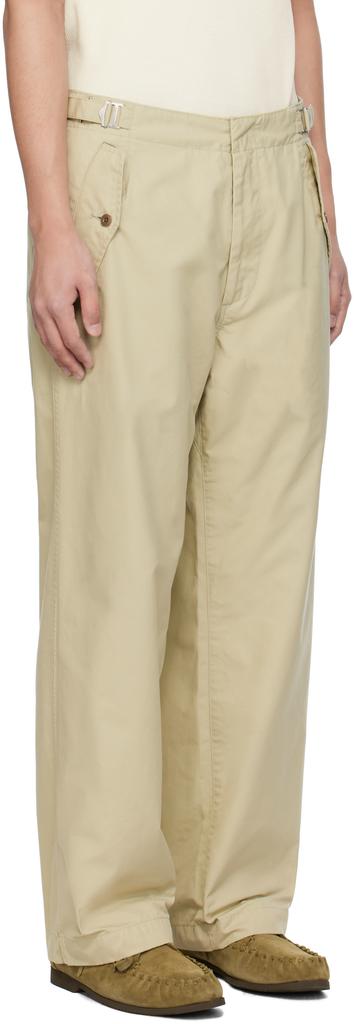 Nanamica Khaki Side Belt Wide Trousers