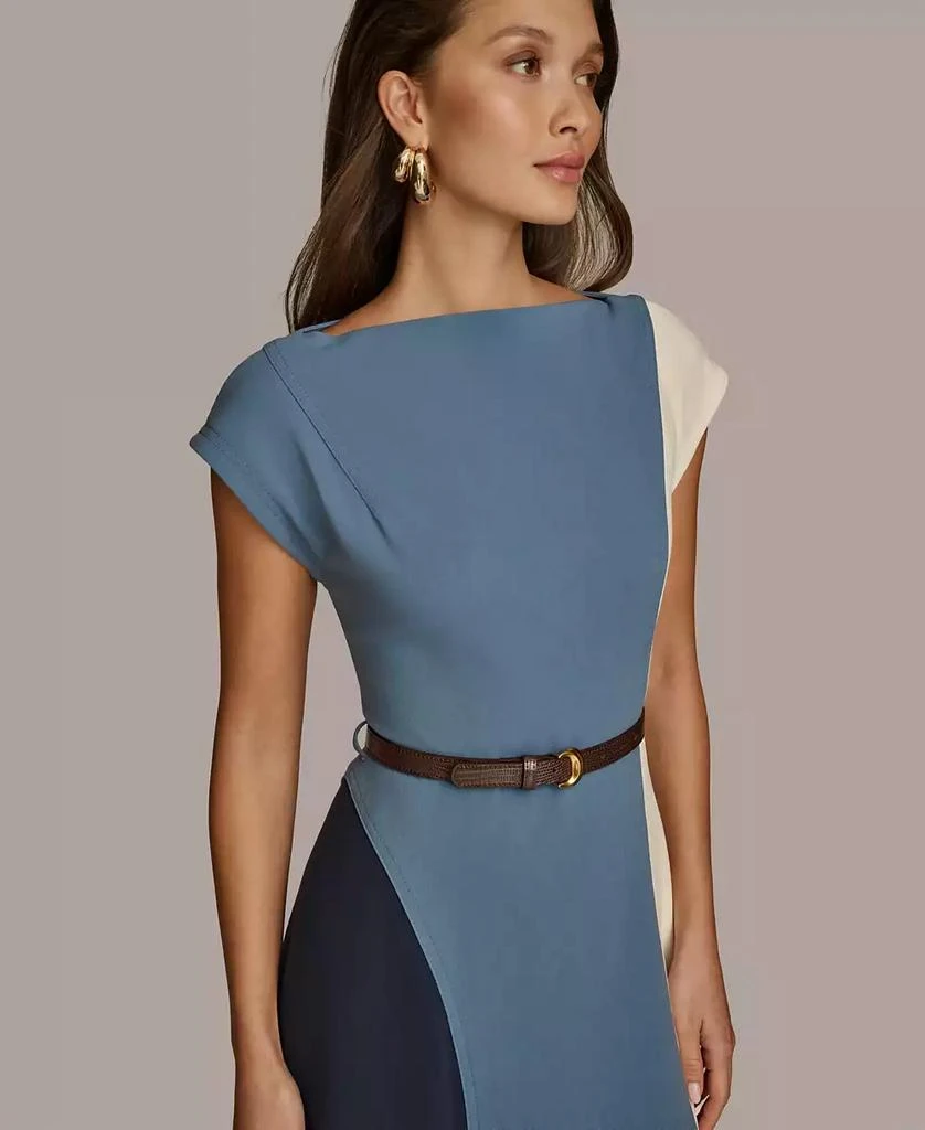Donna Karan Women's Colorblocked A-Line Dress 7