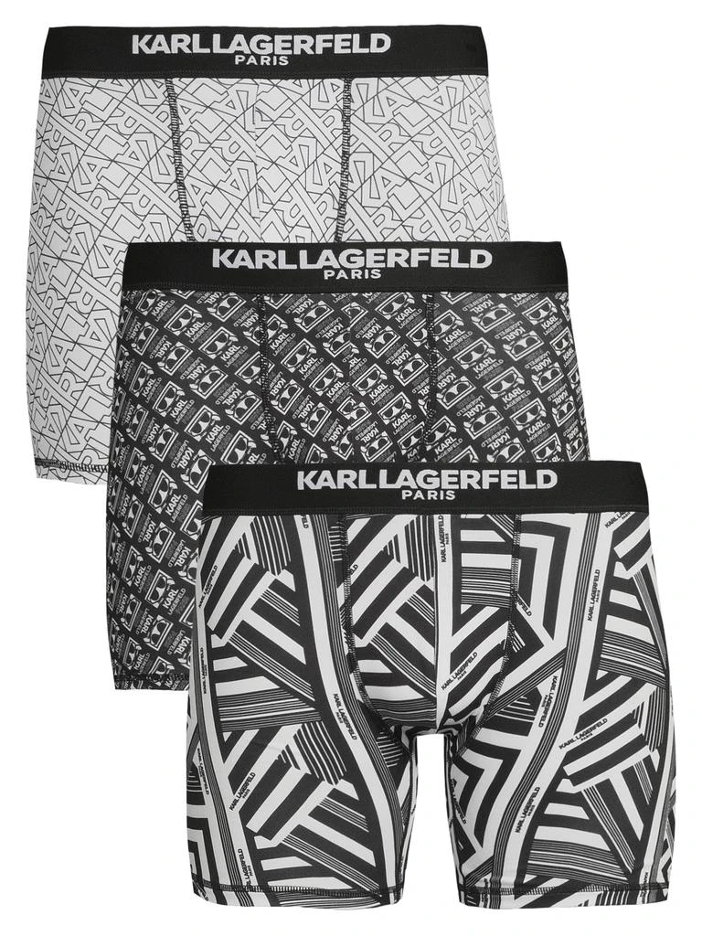 Karl Lagerfeld Paris 3-Pack Printed Boxer Briefs