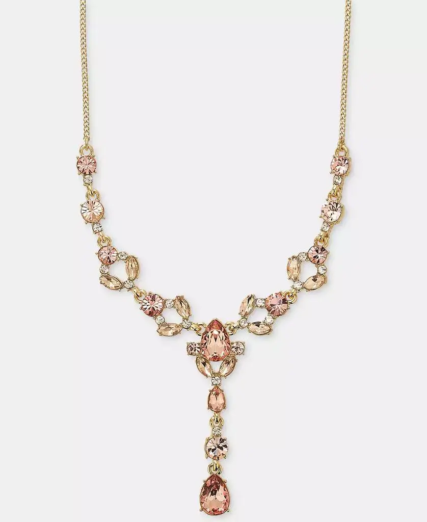 Givenchy Crystal Statement Lariat Necklace, 16" + 3" extender