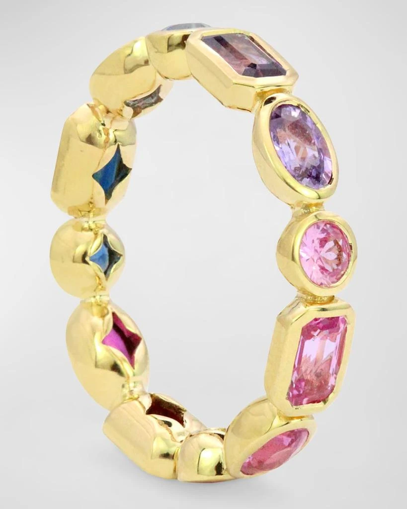 Stevie Wren 18K Yellow Gold Lunar Ombre Gem Multi-Shape Eternity Band 2