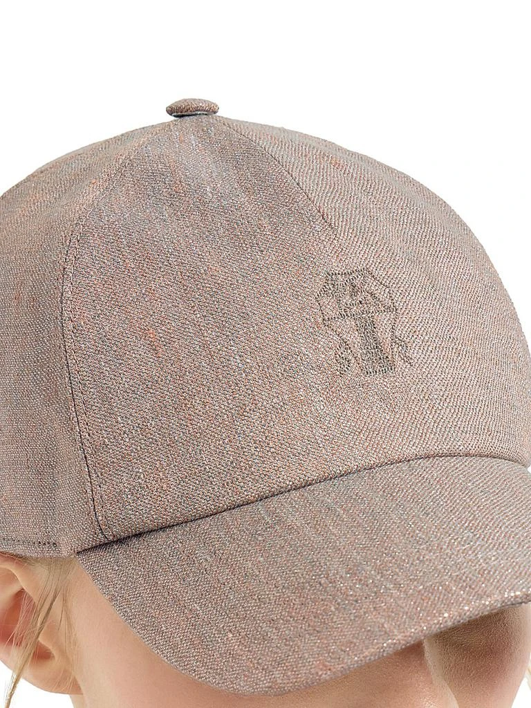 Brunello Cucinelli Sparkling Linen Twill Baseball Cap with  display picture 3