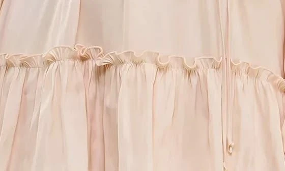 Socialite Tiered Long Sleeve Satin Dress 4