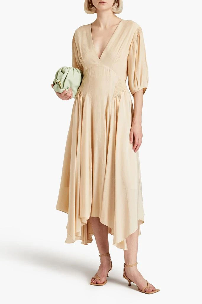 TOVE Veda pleated silk-crepon midi dress 2