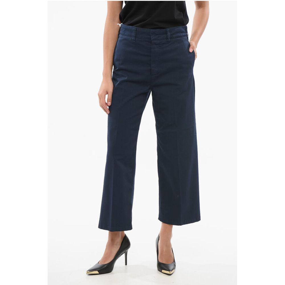 DEPARTMENT 5 Solid Color Stretch Cotton Pants with Belt Women's Loops