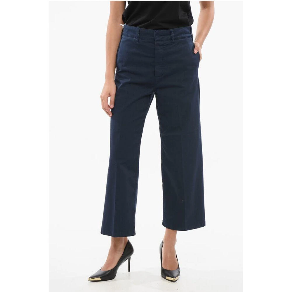 DEPARTMENT 5 Solid Color Stretch Cotton Pants with Belt Women's Loops 1