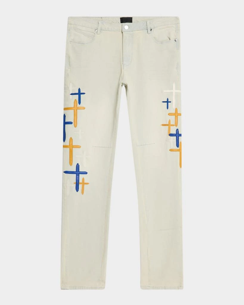 RTA Men's Bryant Embroidered Skinny Jeans 1