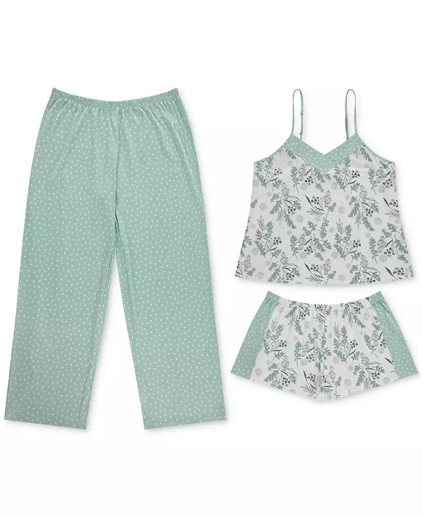 Flora Nikrooz Women's Amari 3-Pc. Cami, Shorts & Capris Pajama Set