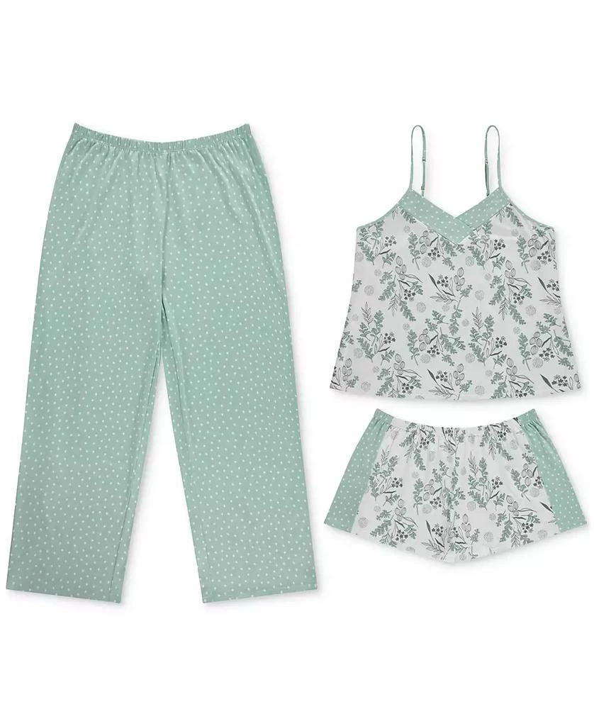 Flora Nikrooz Women's Amari 3-Pc. Cami, Shorts & Capris Pajama Set 2